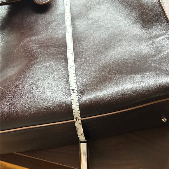 Furla brown vtg Leather Tote Bag - Picture 8 of 8